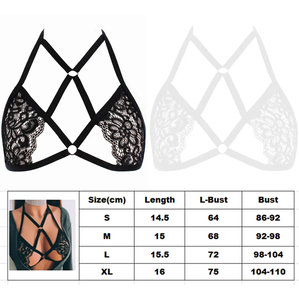 

Women Lace Bandage Bralette Halter Neck Strappy Bra For Lady Lingerie Top Underwear Sexy and charming.