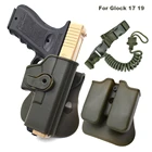 Тактическое снаряжение IMI кобура для пистолета чехол для Glock 17 19 22 23 страйкбольные поясные кобуры с ремнем для пистолетаДвойная Сумка для магазина