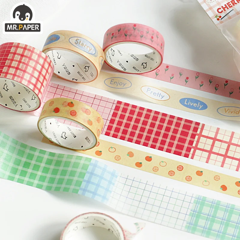 

Mr.Paper 15mm*3m&30mm*3m 6 Designs Life Formula Series Ins Style Washi Tapes Deco Masking Tapes Hand Account Collage Material