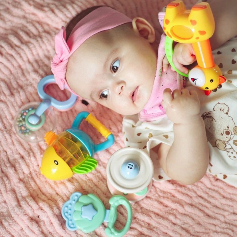 

20 Styles Newborn Baby Teether Rattles Jingle Bells Baby Toys 0-12 Months Lovely Hand Hold Shaking Bell Baby Rattles Toys Gifts