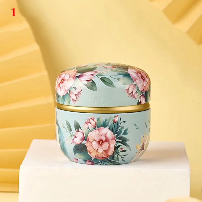 

1PC Retro Floral Tin Can Lovely Mini Gift Jewelry Tin Box Cookie Candy Tea Storage Box Candy Gift Case Jars for spices