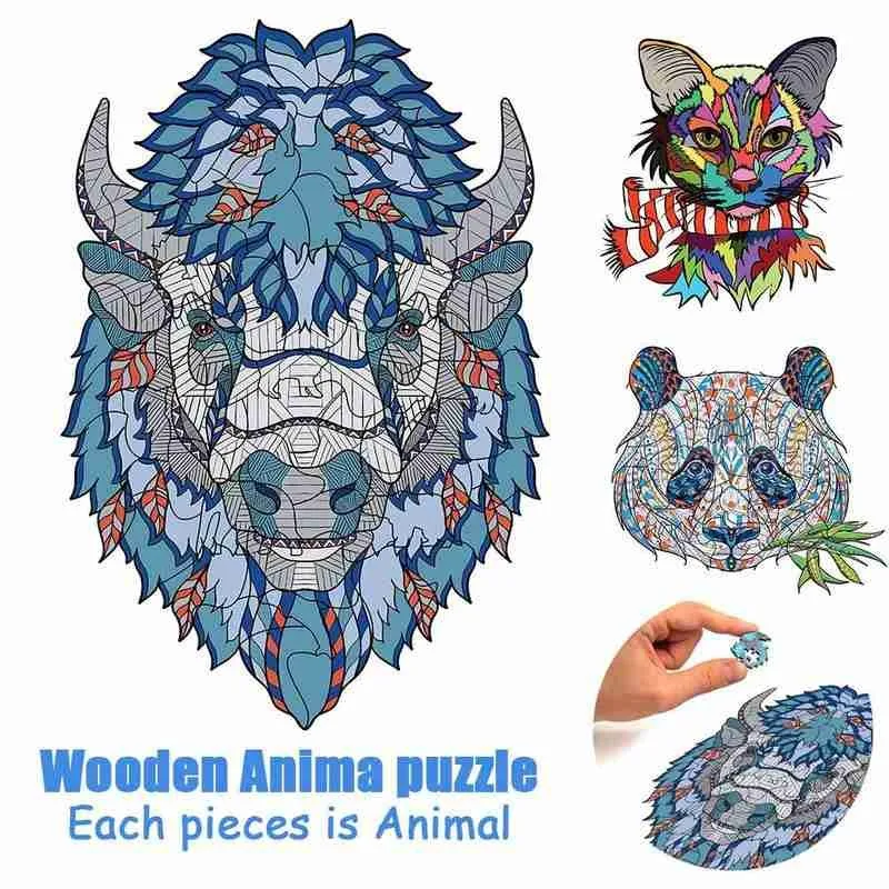 

Animal Puzzle Wooden Puzzles For Adults Unique Shape Jigsaw Pieces Children Diy Wooden Best Gift For Kids Best Gift Puzzle