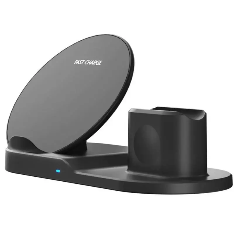 Быстрое беспроводное зарядное устройство 3 в 1 держатель док-станции iWatch зарядная