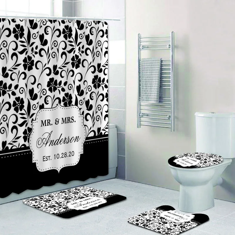 4 шт. занавески для душа с изображением цветов | Дом и сад