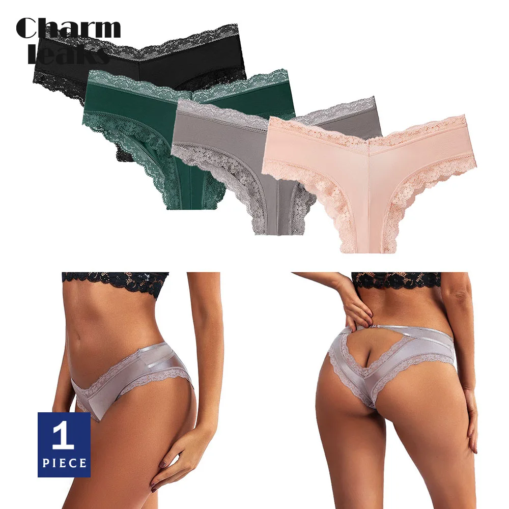 

Женское нижнее белье charmleakиз ледяного шелка, женское сексуальное кружевное нижнее белье с заниженной талией, с вырезами на спине, дизайнерс...