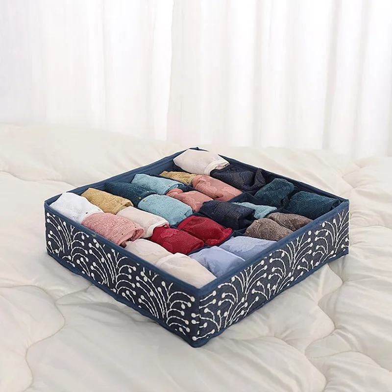 

Foldable Underwear Drawer Organizers Dividers Closet Dresser Clothes Storage Organizer Box For Bras Scarves Ties Socks Boxes