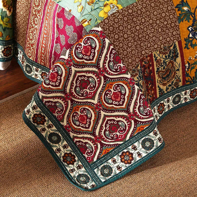 GXC лоскутное покрывало Set 3 шт. винтажные одеяла для двойной кровати Лоскутные