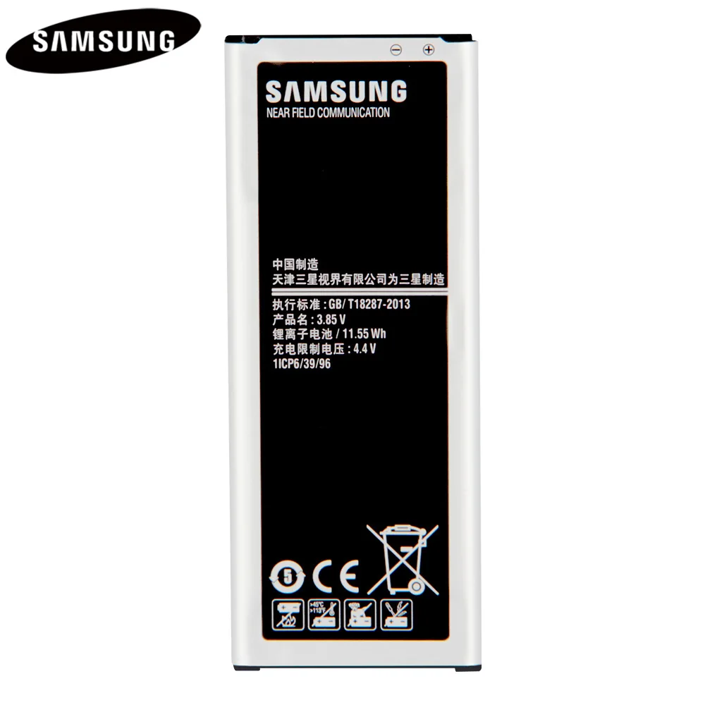 Оригинальный аккумулятор EB BN916BBC BN916BBE для Samsung GALAXY NOTE4 N9100 N9108V N9106W Note 4 оригинальные