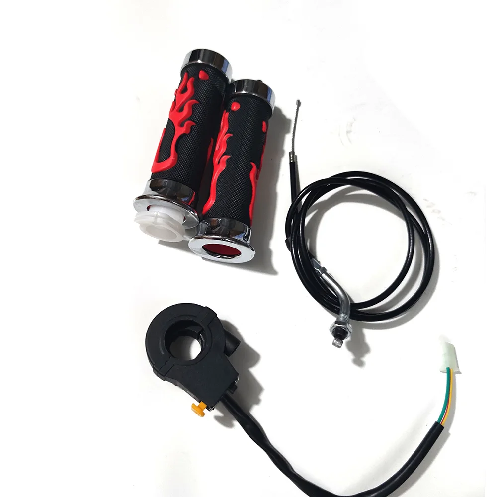 Ручка с тросом дроссельной заслонки выключатель для 2-тактного 49cc 50cc 60cc 66cc 80cc