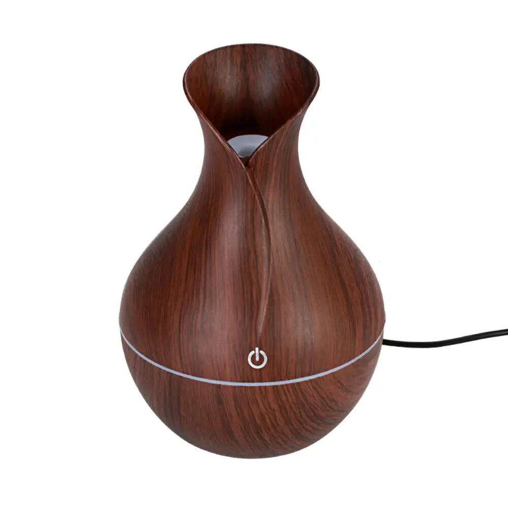 

Usb Electric Air Humidifier Mini Wood Grain Aroma Diffuser Essential Oil Aromatherapy Cool Mist Maker With Led Use For Car Home