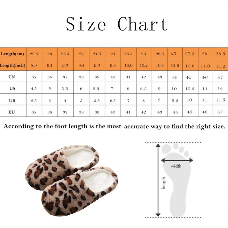 

Women Winter Home Slippers Leopard pattern Shoes Soft Warm House Slippers Non-slip Plush Slippers Autumn And Winter Couples