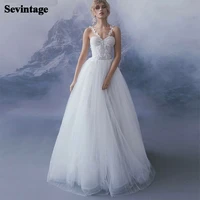 sevintage boho wedding dresses puff sleeves sweetheart appliques lace wedding gown lace up backless bohemian bridal dress