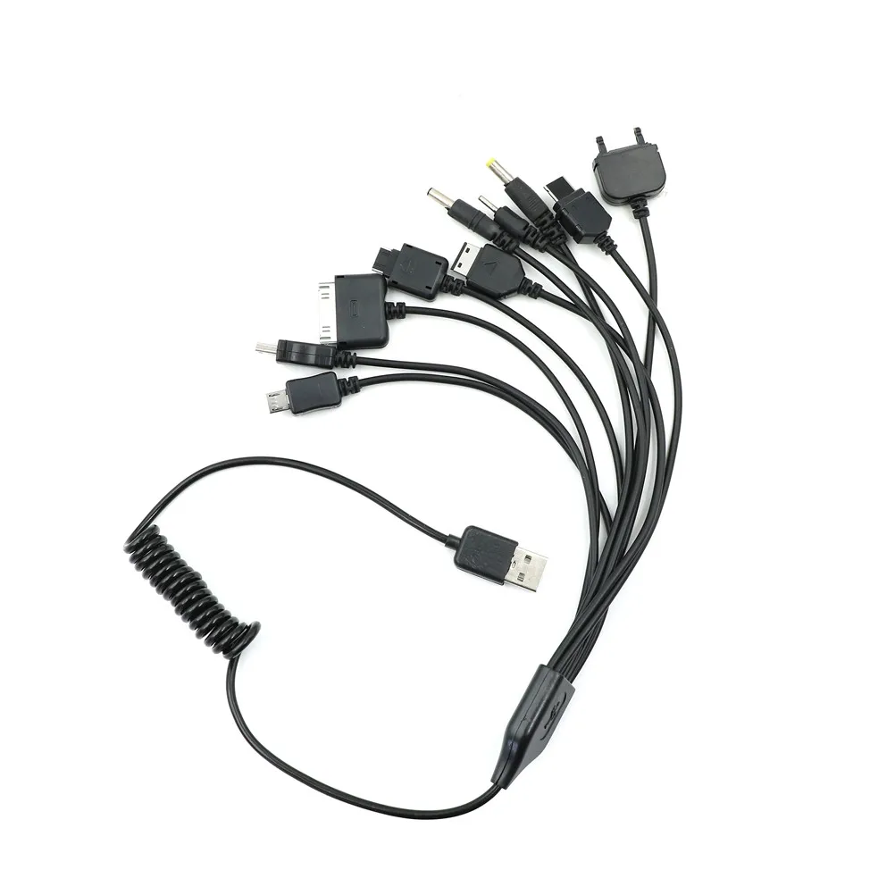 

Mobile Cellphone Charger Multi 10 in 1 Universal Multi-Function Cell Phone Game USB Charging Cable Charger