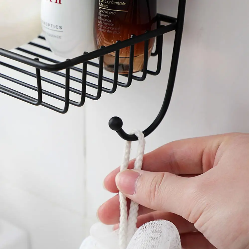 Двухслойная Металлическая кухонная полка для специй настенная туалета хранения