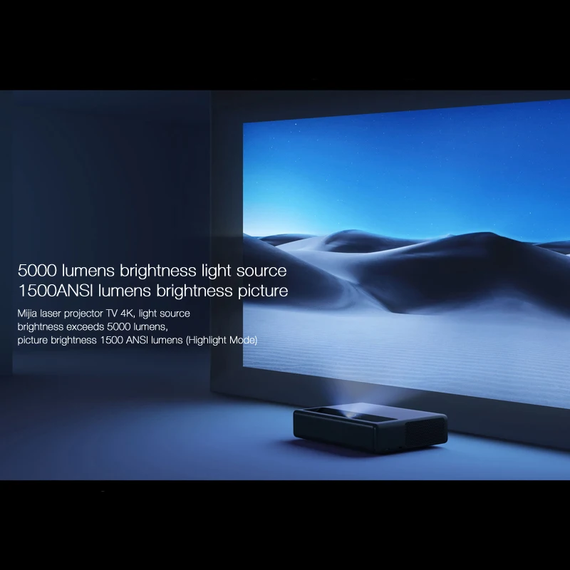 Лазерный проектор Xiaomi Mijia 4K Full HD 1500ANSI Android 6 0 5000 люмен для домашнего кинотеатра ТВ 2