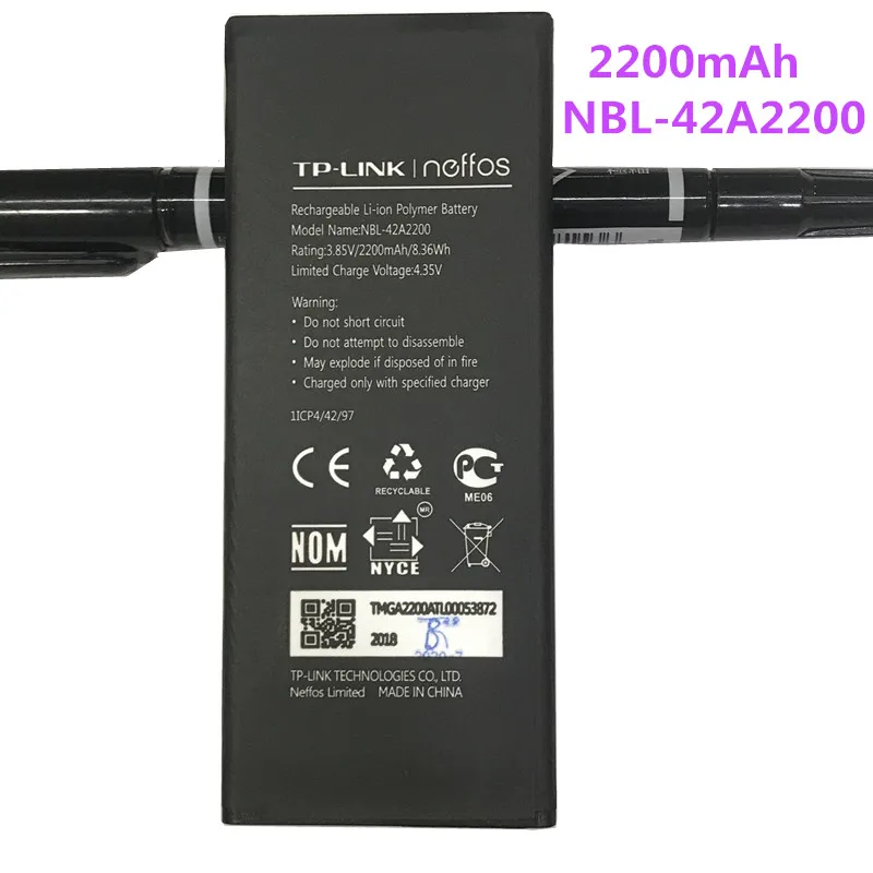 Оригинальный новый аккумулятор емкостью 2200 мАч для аккумулятора Neffos C5 TP701A B C E Li