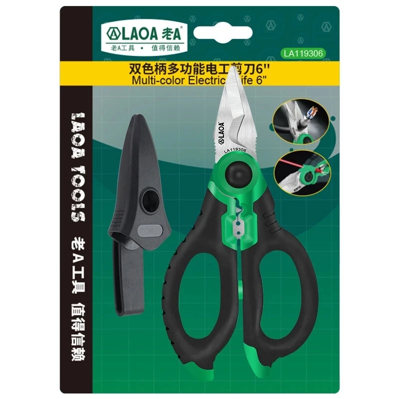 

LAOA Electrician Scissors 6 inch Wire Cutter Crimpper Stainless Wire stripper Cable Cutting Crimping Tool