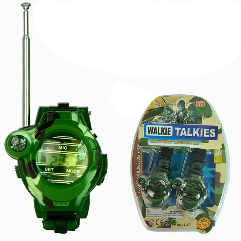 2 шт. иди и болтай Walkie Talkie S Часы игрушки для детей 7 в 1 Камуфляж Way Радио Мини