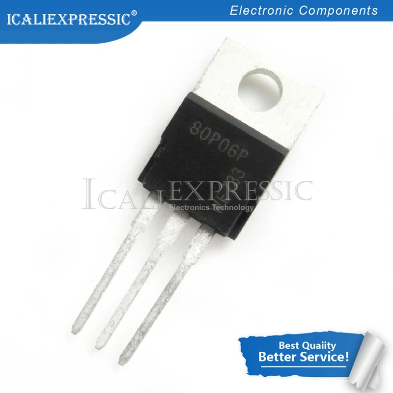 

10 шт. SPP80P06P SPP80P06-220 60V 80A новый оригинальный в наличии