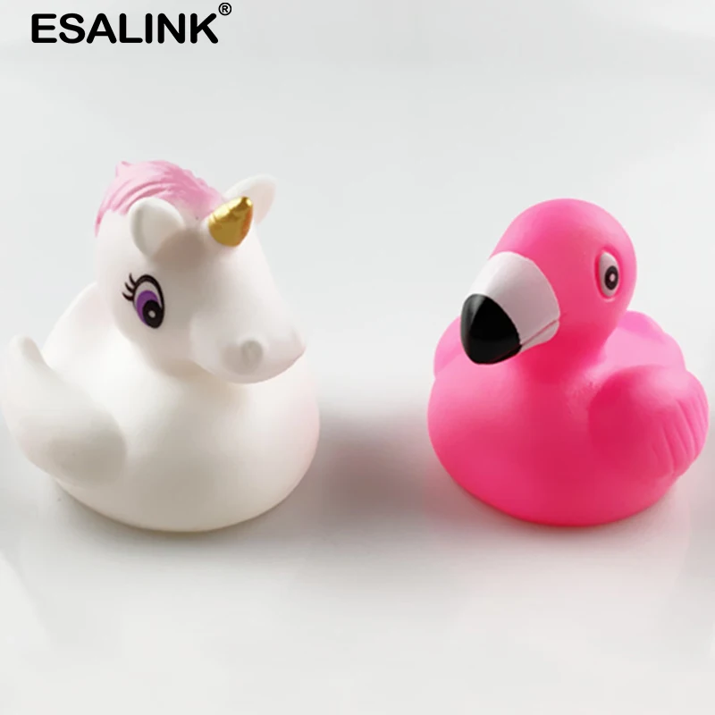 ESALINK 5 шт мини резиновые Зонт с красной птицей плавающий скрипучий звук утки