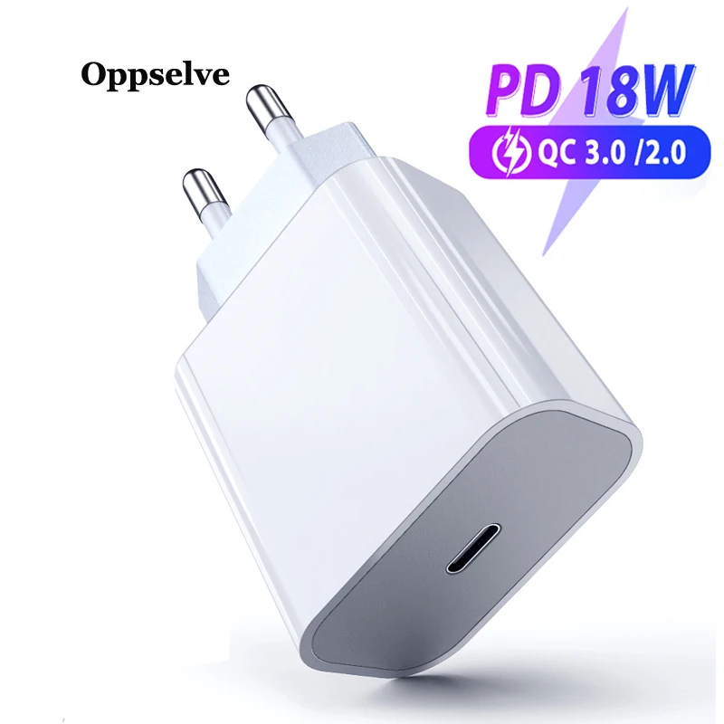 

18W Fast USB Charger Support Quick Charge 3.0 USB Type-C PD Charger Mini Portable Phone Charger For Huawei For Xiaomi iPhone 12