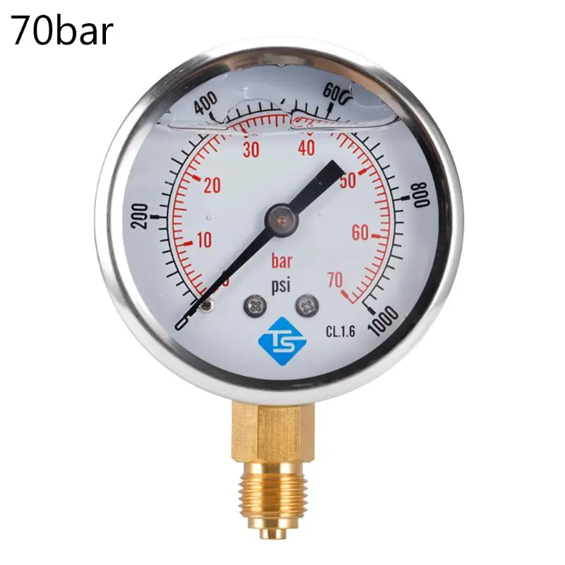Вакуумные датчики давления заполненные глицерином 68 мм циферблат VAC до 10000 PSI BTM