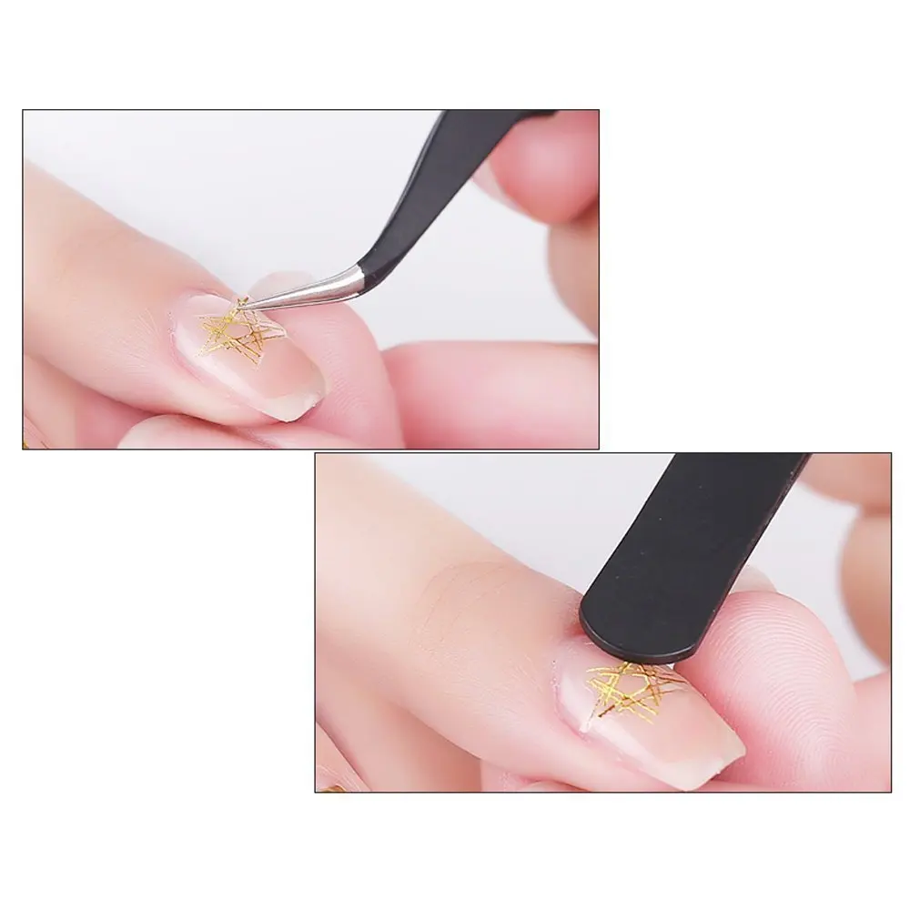 Прямой Изогнутый пинцет из нержавеющей стали для макияжа наращивания ресниц