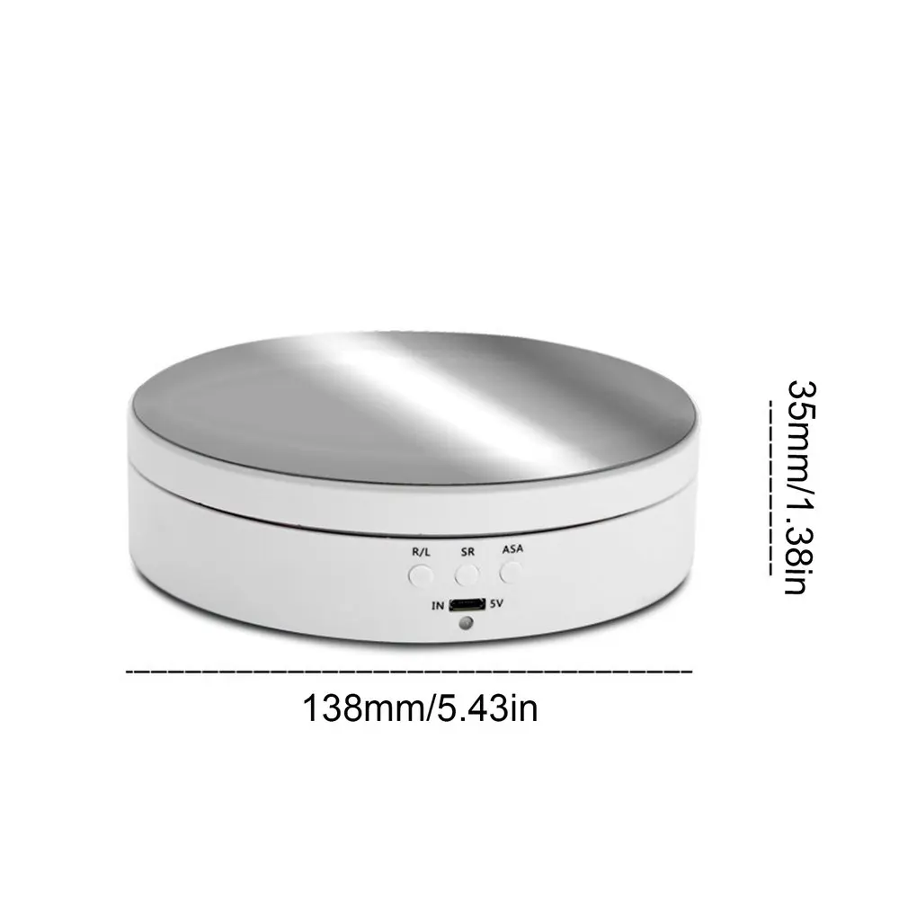 

Intelligent Charging Adjustable Speed Electric Turntable 360 Degrees Rotating Display Stand For Jewellery Watch Display