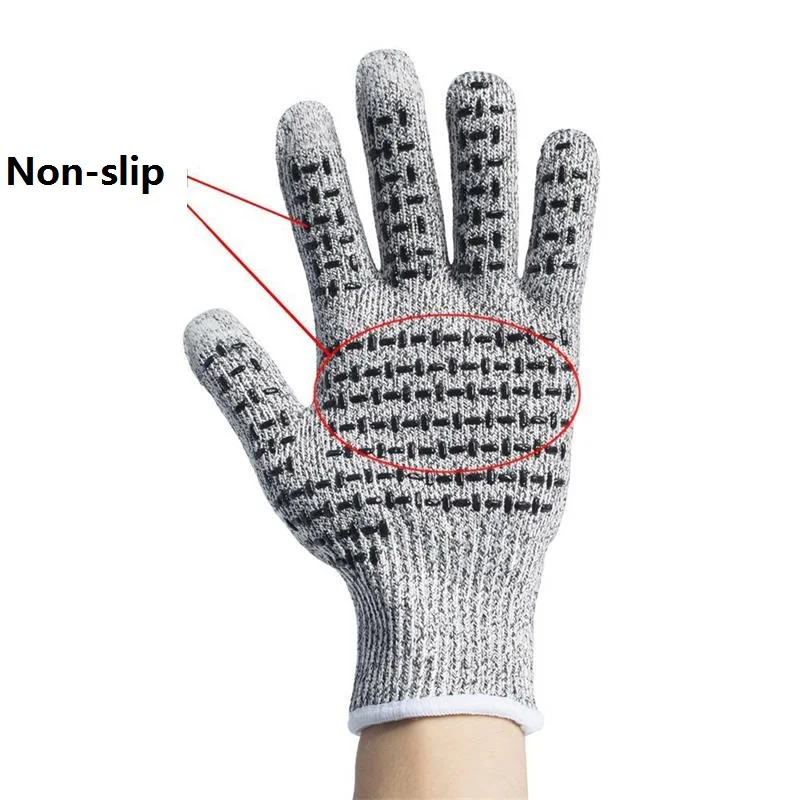 

1pairs Non slip Kitchen Glove Stab Resistant Stainless Steel Wire Metal Mesh Butcher Gloves Cut-Resistant Safety Workshop Gloves