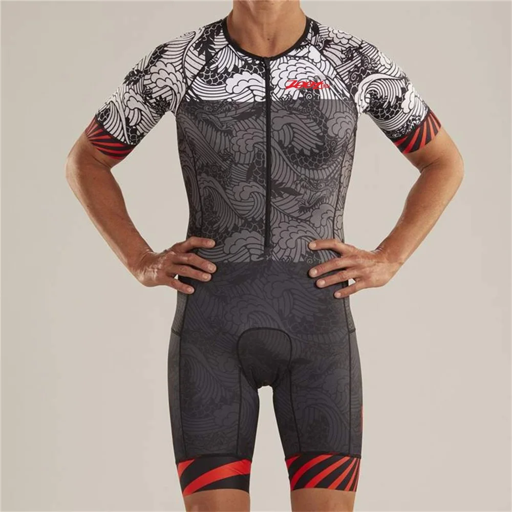 2020 ZOOTEKOI Высокое качество Велоспорт Джерси короткий рукав Skinsuit мужская триатлон