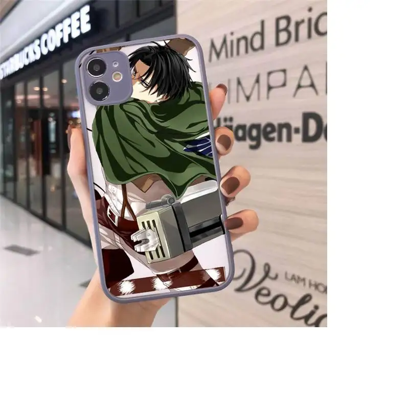 

Attack on Titan anime fire Phone Cases Matte Transparent for iPhone 7 8 11 12 s mini pro X XS XR MAX Plus cover funda