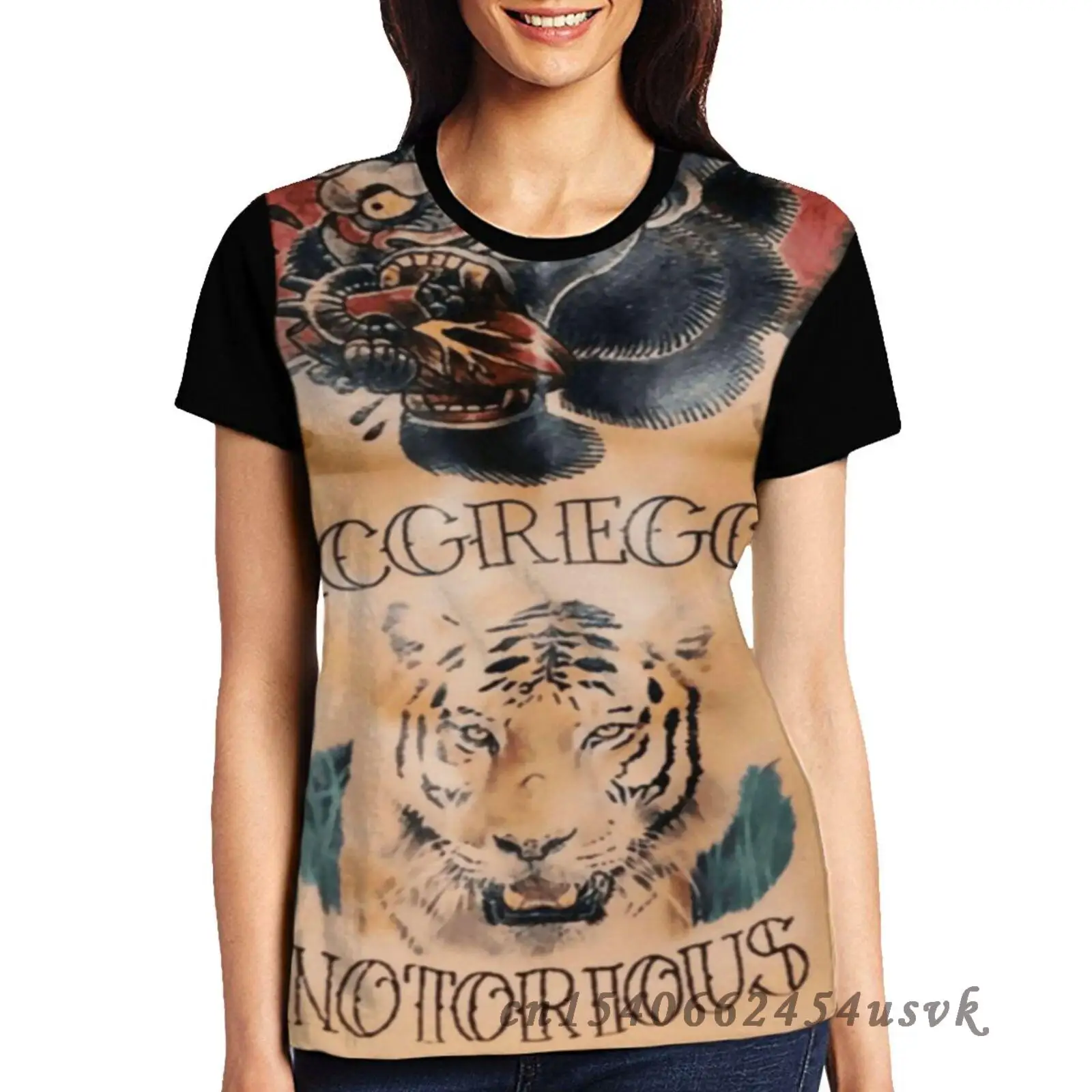 Футболка Мужская/женская с принтом татуировками на груди и футболка