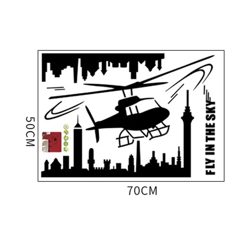 

Aircraft High-rise Bedroom Sofa Background Home Decoration Stickers Self-adhesive Wall Stickers