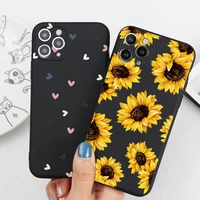 luxury fashion daisy lover flower phone case for samsung galaxy s10 plus s20 plus s9 s8plus note 10 black tpu soft silica cover