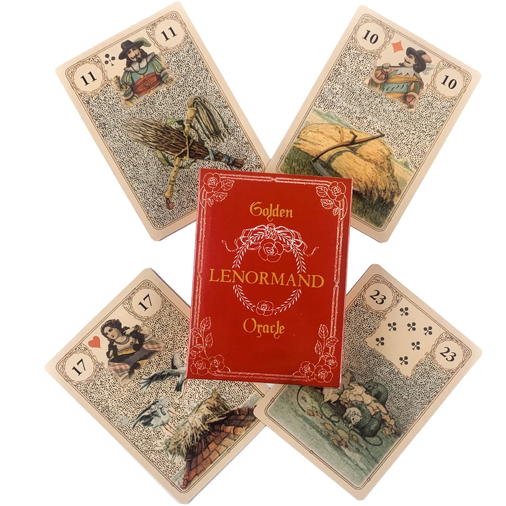 Золотые карточки Lenormand с изображением оракула высококачественные товары для