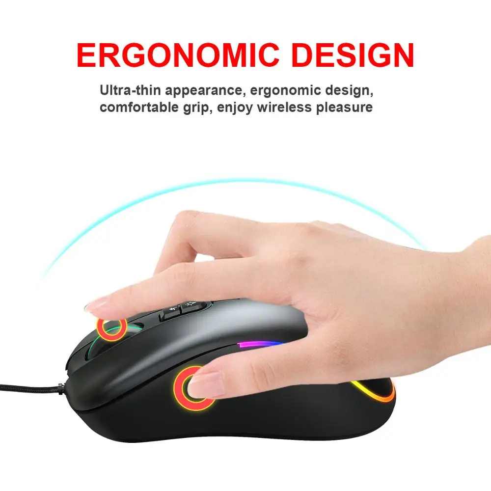 

new J300RGB macro programming gaming mouse 7 key can turn off the lights to support a variety of gaming wired mouse