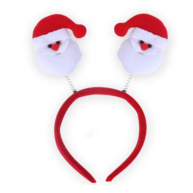 

Red Lovely Christmas Headband Santa Claus Antlers Head Buckle For Women Girls Christmas Party Supplies