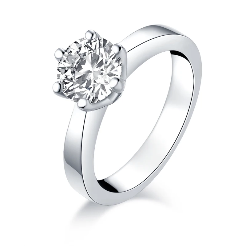 

LESF SONA Diamond Solitaire Engagement Ring 925 Sterling Silver Rings for Women Anniversary Wedding Ring