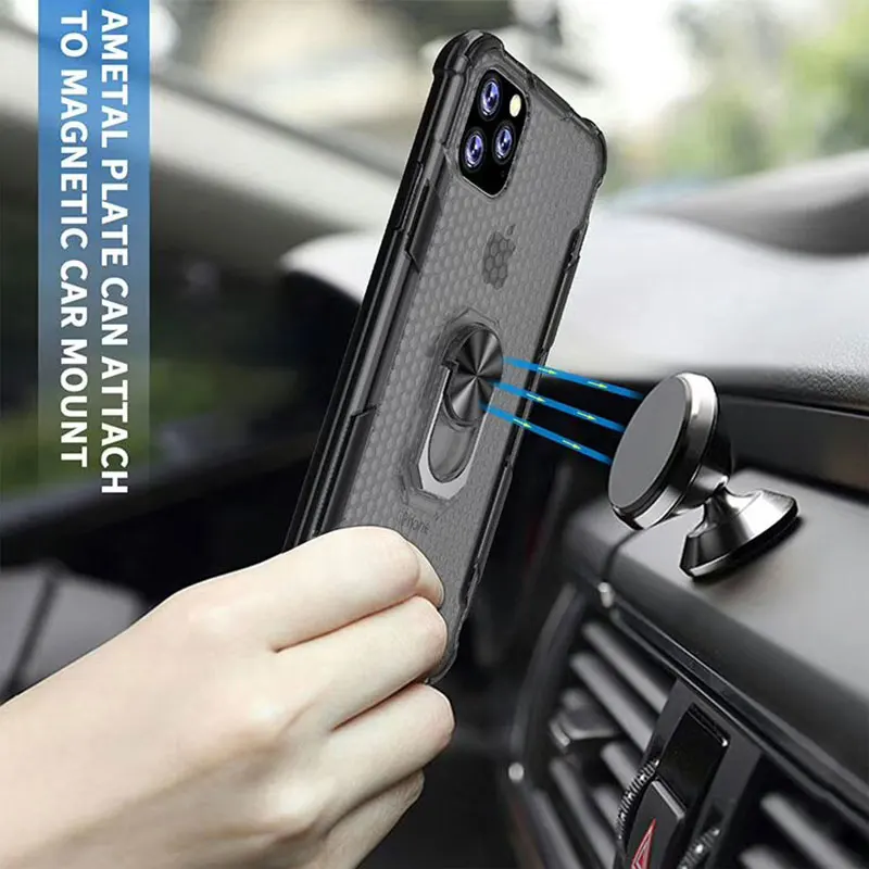 Чехол с магнитным кольцом-подставкой для iPhone 11 Pro Max X XR XS 8 Plus 7 6 S силиконовый чехол