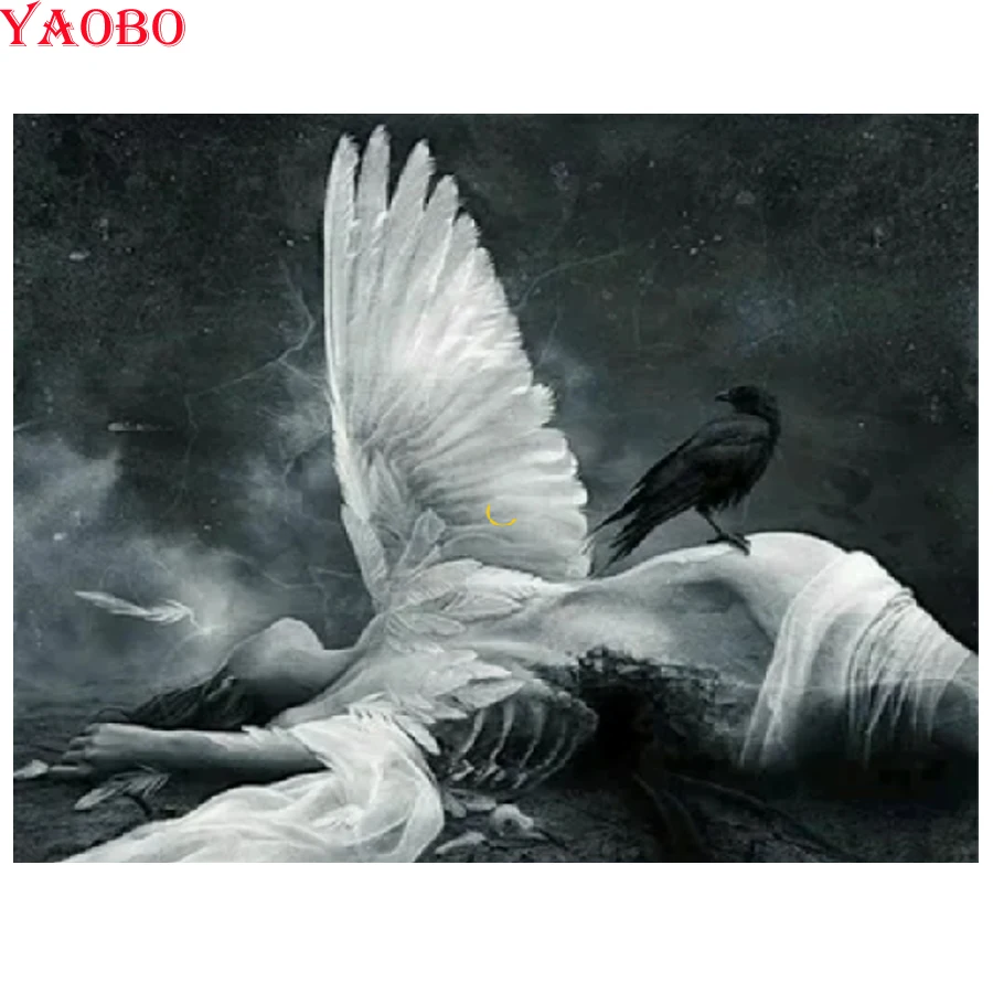 Алмазная 5D картина сделай сам с изображением Темных Ангелов мозаика для вышивки