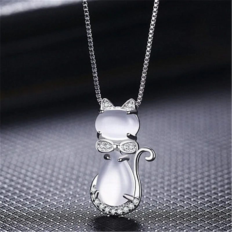 Цепочка с подвеской в виде кошки из нержавеющей стали | Украшения и аксессуары