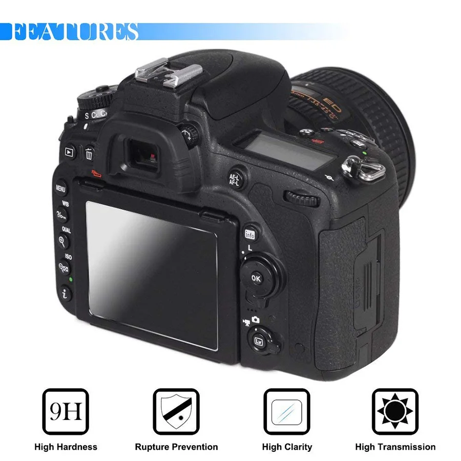 2.5D Ультра прозрачная защитная пленка для камеры Nikon ЖК экран из закаленного