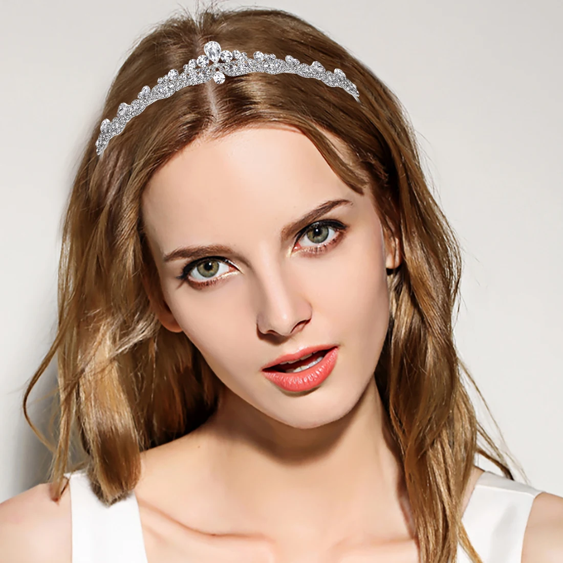 Tuliper Bridal Tiara Headband Wedding Hair Accessories Crystal Hairband For Women Party Hairpins Ornaments | Украшения и