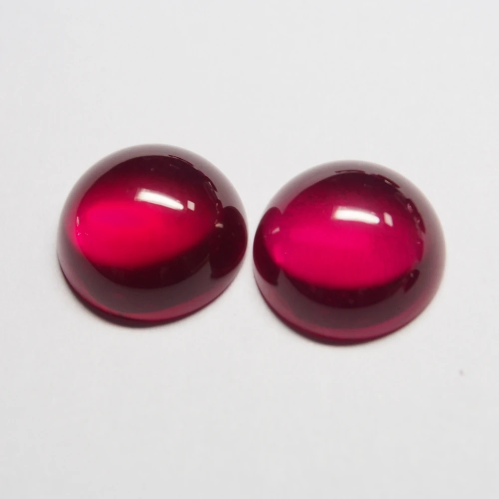5mm 30 Piece/a lot Best Quality Round Flatback Cabochon Corundum Ruby Gemstone for Jewelry