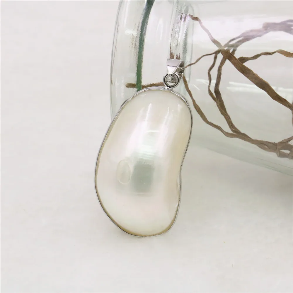 29x50 мм овальное ожерелье кулон модный натуральный белый ракушка свитер цепочка