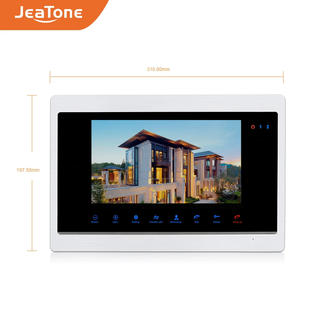 Видеодомофон с 10 дюймовым экраном интерком для квартиры дверной звонок ИК