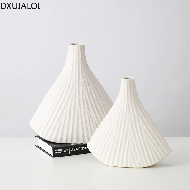 

Home decoration simple shell ceramic ornaments hotel front desk furnishings living room porch porcelain ornaments DXUIALOI