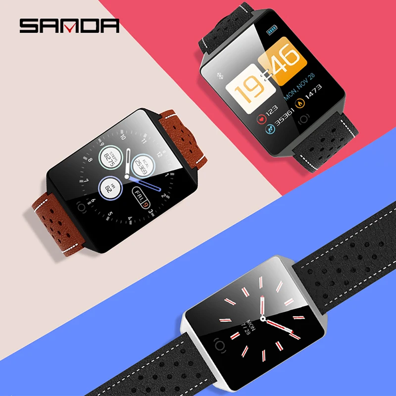 Сандалии водонепроницаемый Bluetooth умные мужские часы Шагомер Браслет для занятий