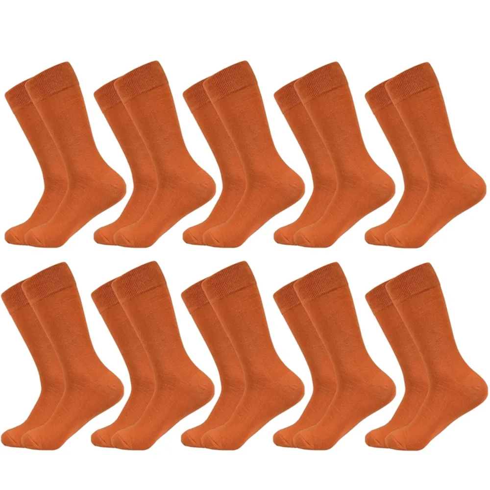 10 pairs socks-A24 Мужские носки, новинка, одноцветные хлопковые носки, черные, синие, красные, фиолетовые, желтые, зеленые носки, цветные, Полноразмерные, Классические мужские носки - Цвет: 10 pairs socks-A24