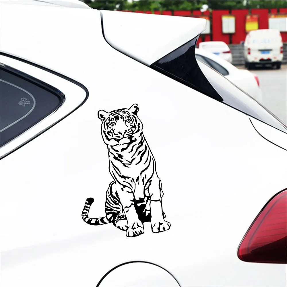 

Creativity Automobile decor Car Sticker Decal decoration Removable Vinyl Cool tiger Car Rear window door Sticker ANY SIZE HY1743
